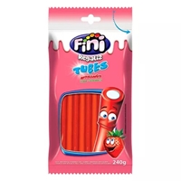 GELATINA FINI TUBES MORANGO